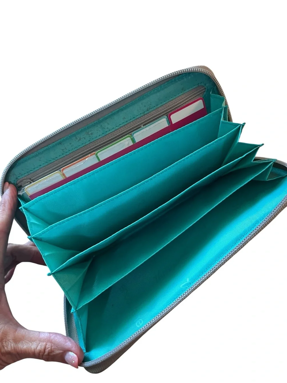 Thirty One Floral Multi-Color coupon organizer zip wallet